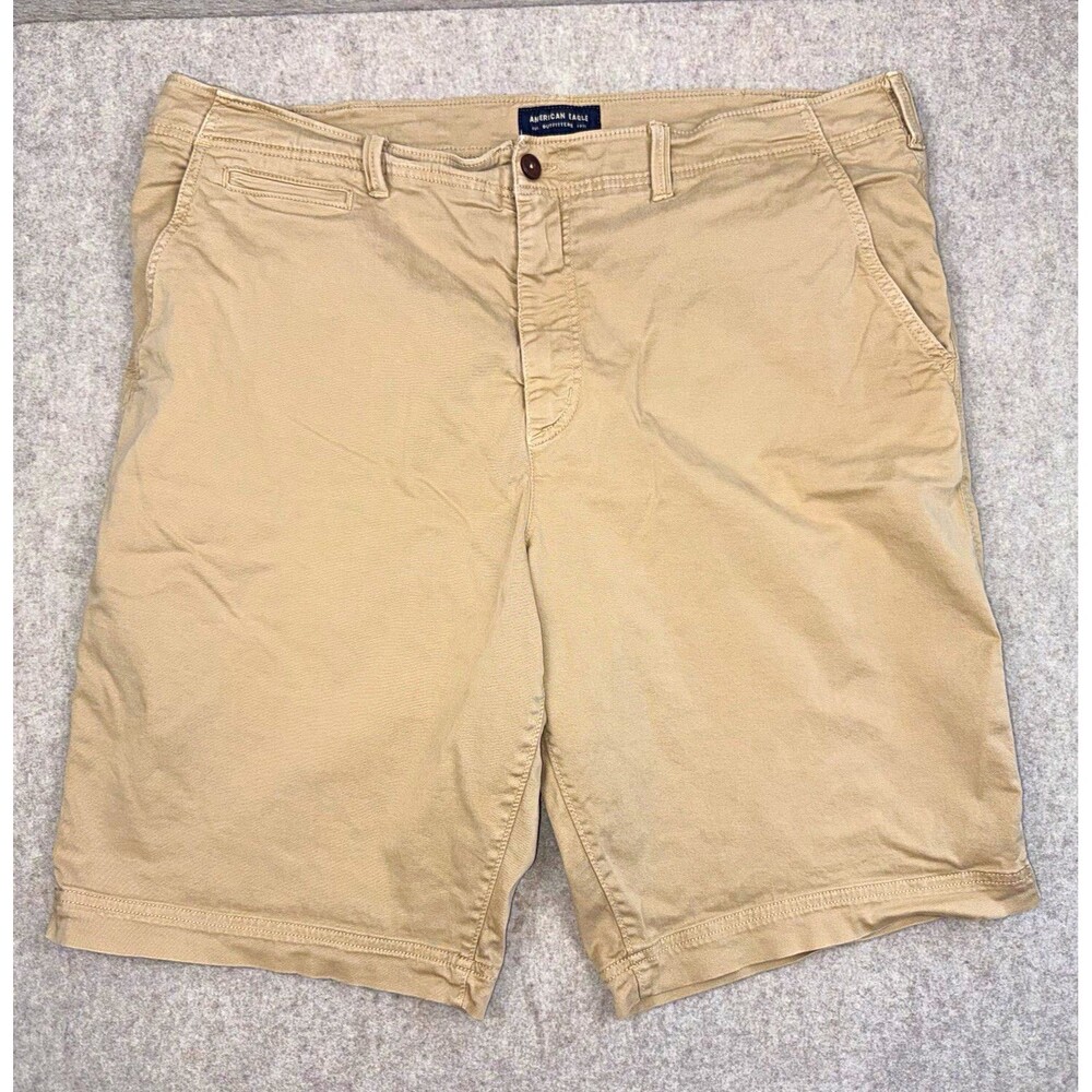 American Eagle Outfitters Men’s Extreme Flex Longer Length Khaki Chino Shorts 42